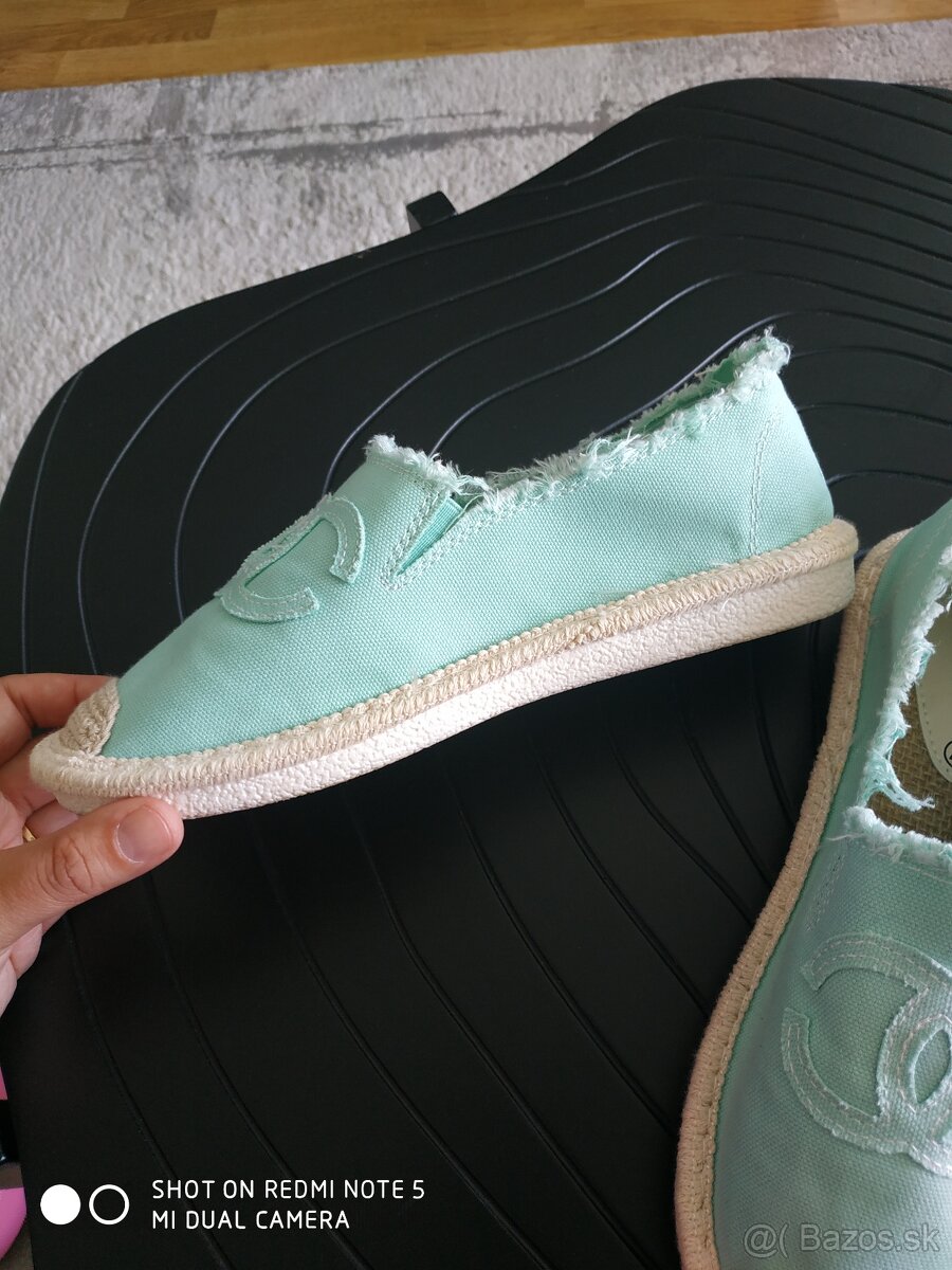 Mentolové espadrilky - 37 - 2