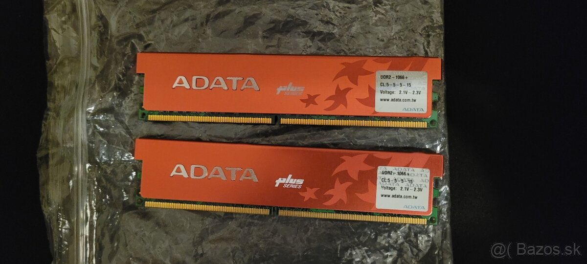 Predám pamäte 4GB DDR2 (2x2) A-DATA 1066Mhz - 2
