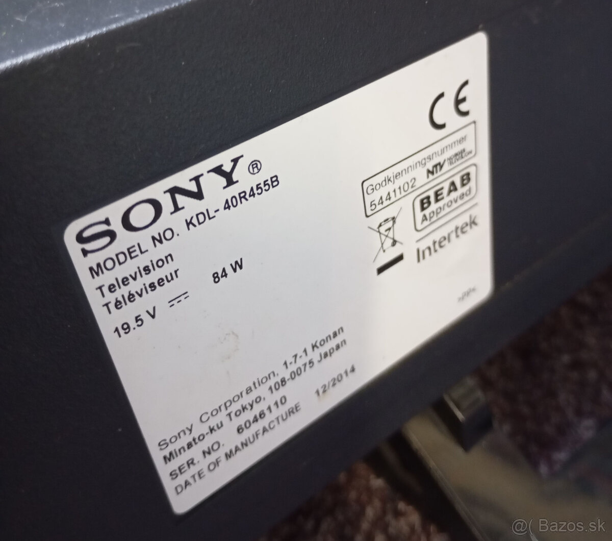 Sony KDL40R455 - 2