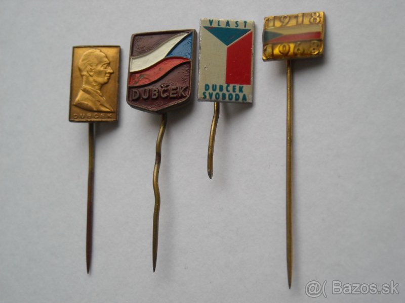 Odznaky:Vojenský,Spartakiada,Dubček a iné - 2