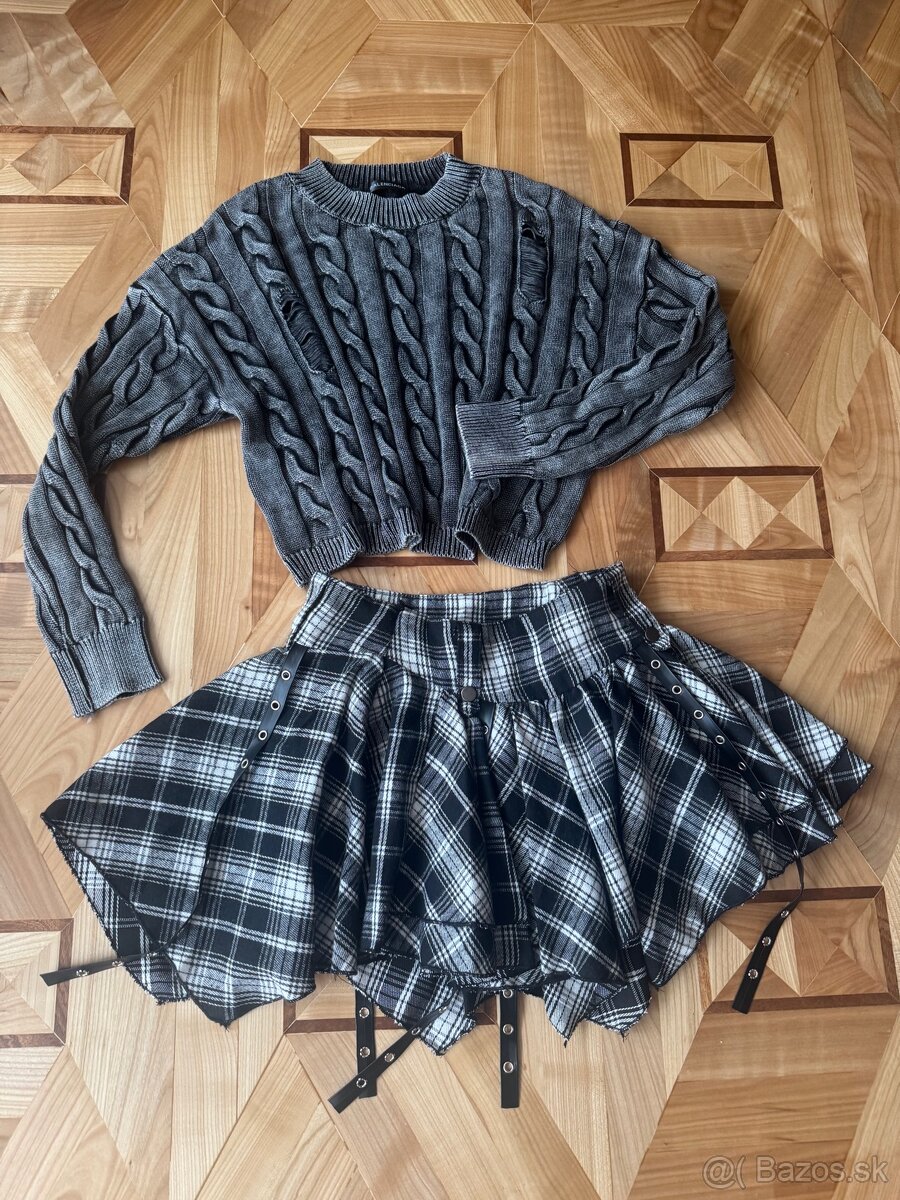 Novinka Balenciaga pulóver a minisukňa so šortkami - 2