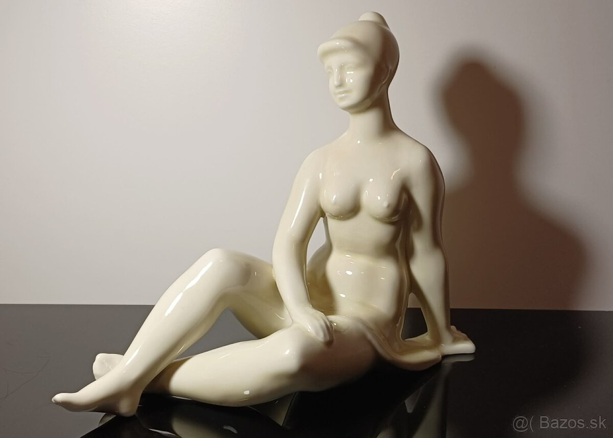 Nádherná stará zberateľská porcelánová soška Akt - 2