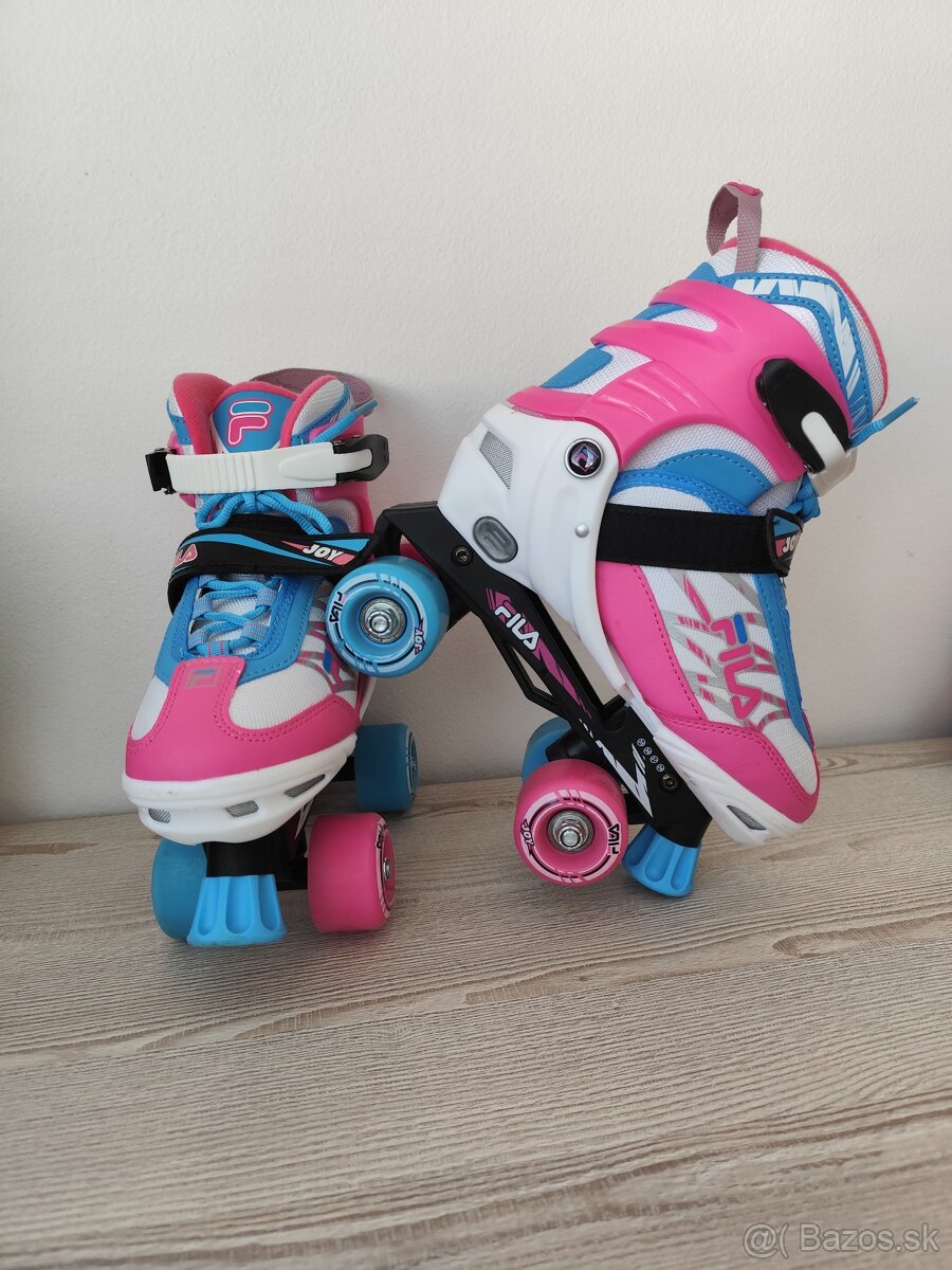 Kolieskové dvojradové korčule 35-38 + chraniče - 2