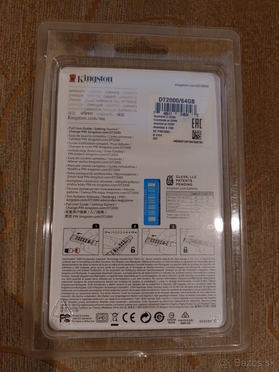 Nový zabalený USB kľúč DataTravel 2000 - 2