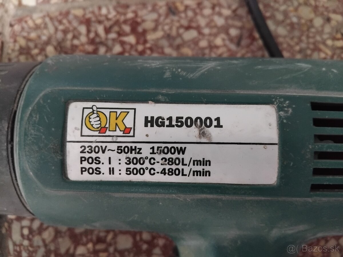 teplovzdušná pištoľ O.K. - 2