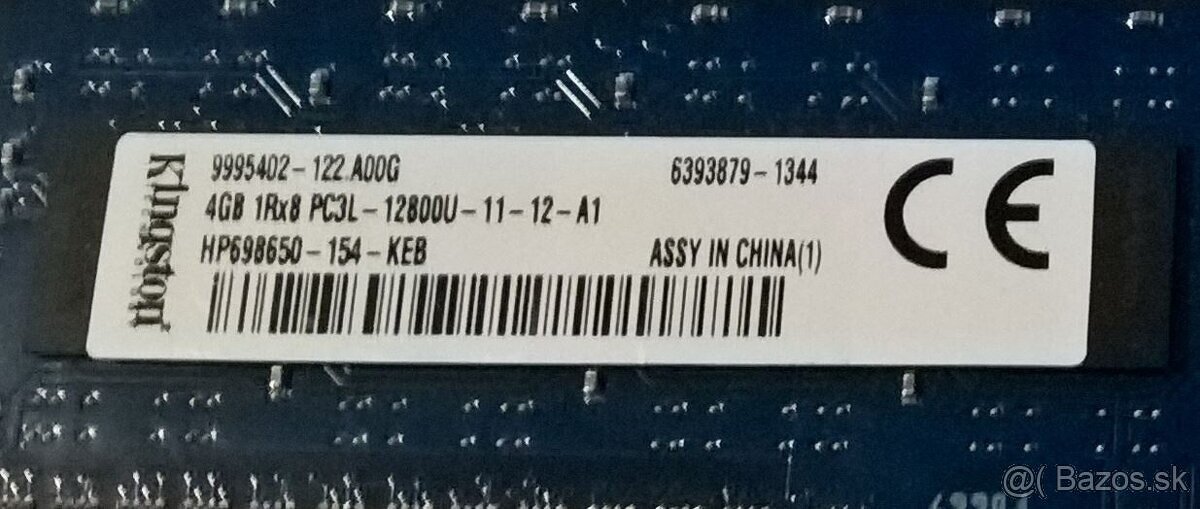 KINGSTON 8GB 2X 4GB DDR3 - 2