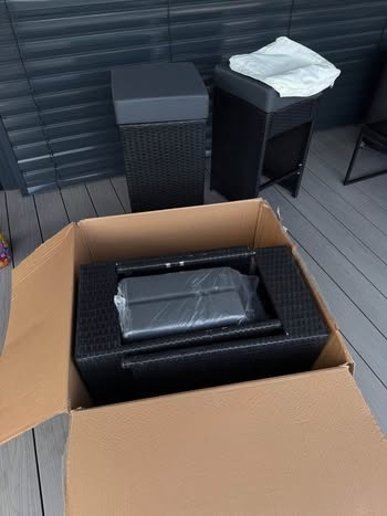 Záhradné ratanové barové stoličky - 2