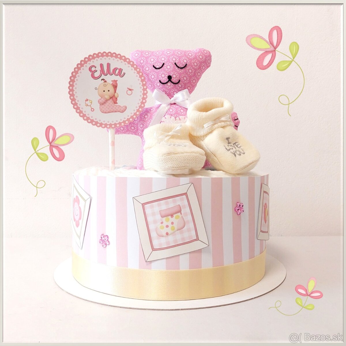 Plienková torta MINI PINKY - 2