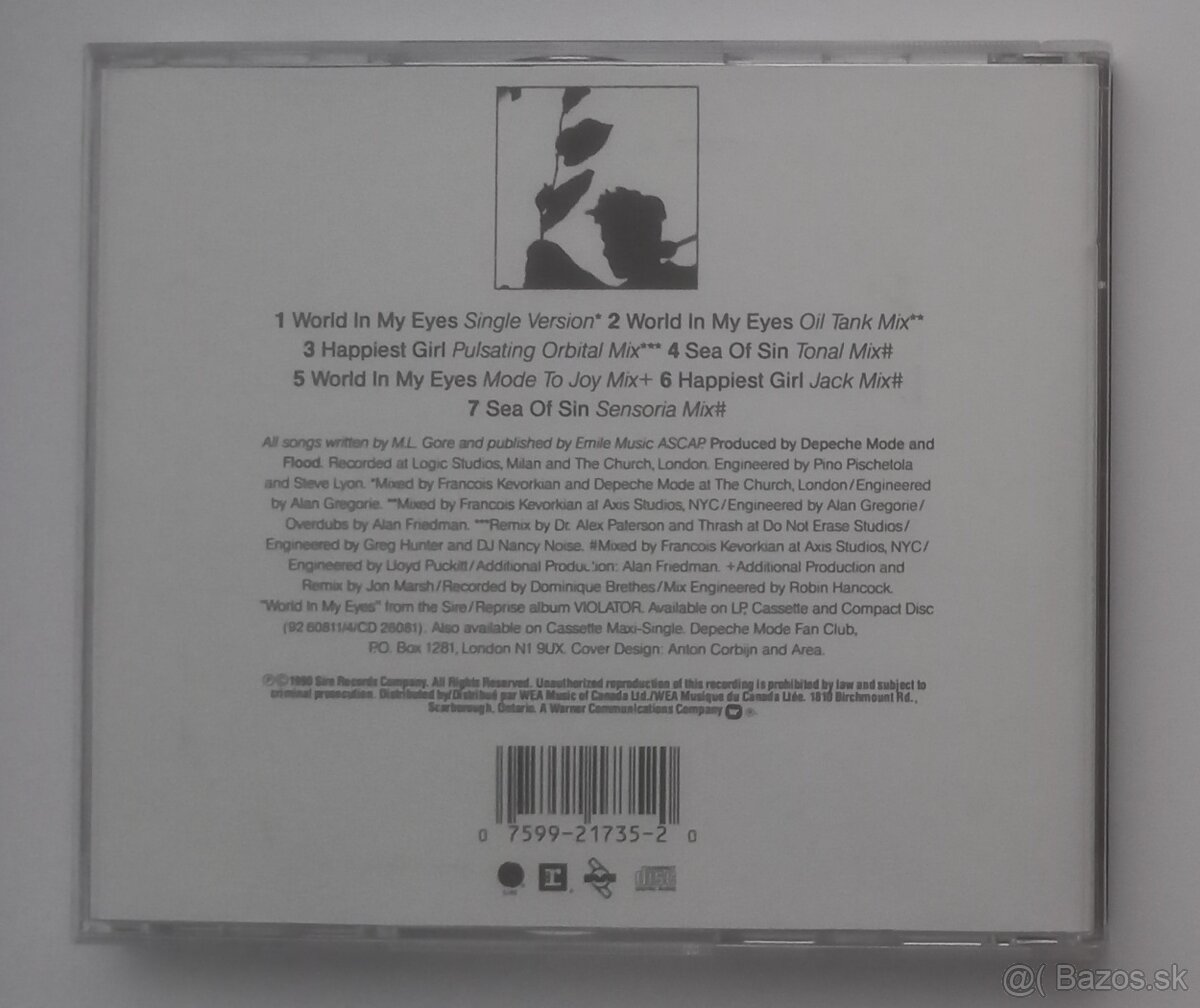 Depeche Mode Canada CD World In My Eyes - 2