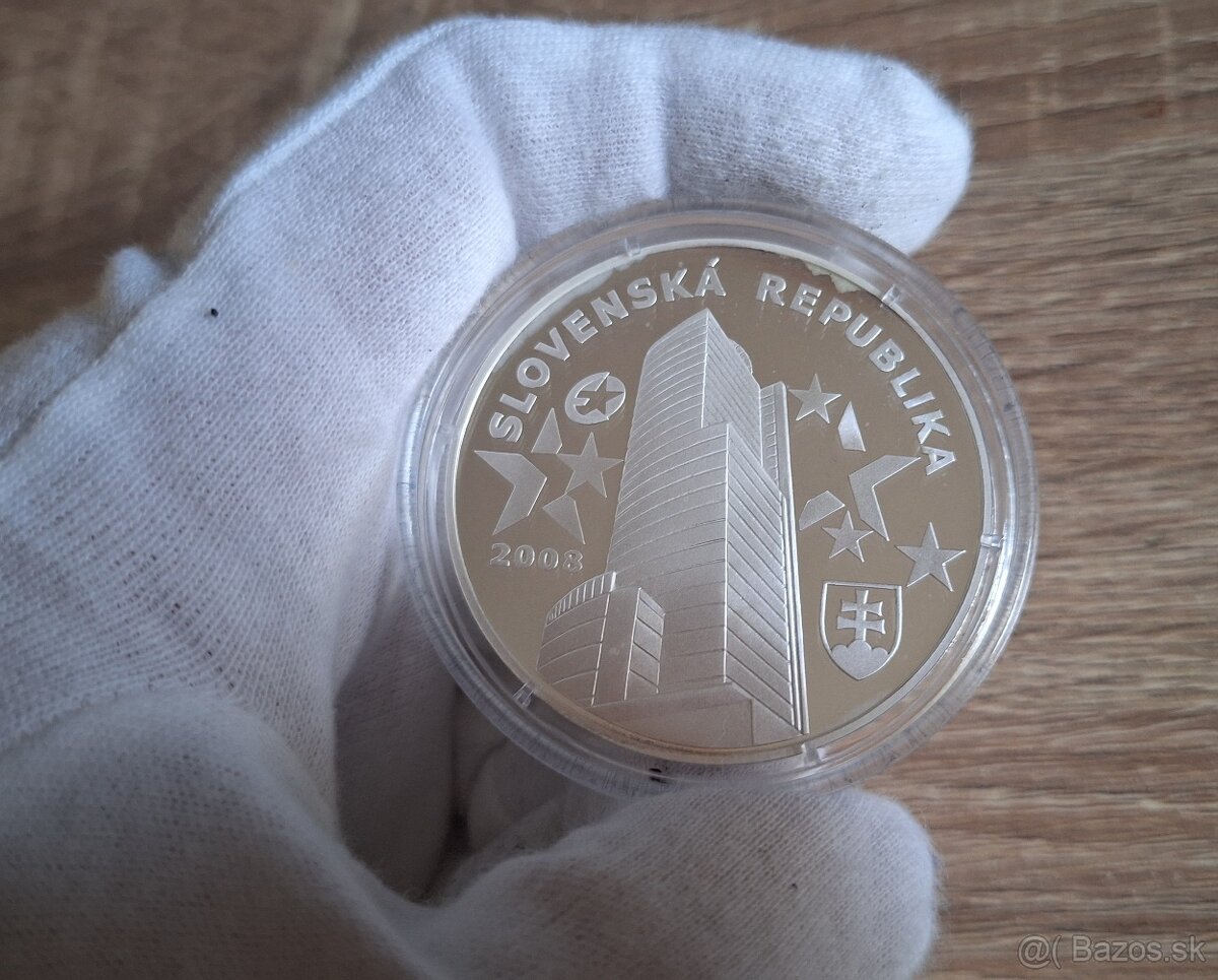 1000 sk 2003 a 2008 strieborne mince Proof - 2