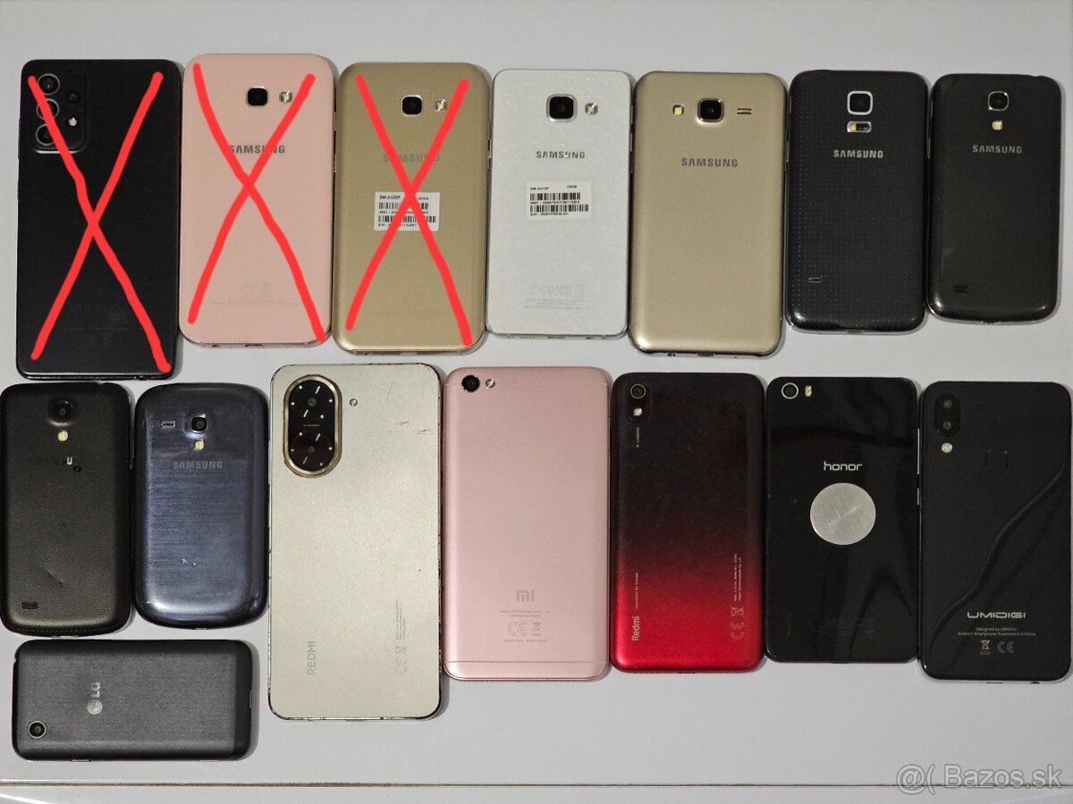 Predam 12ks mobily - netestovane/nefunkcne - 2