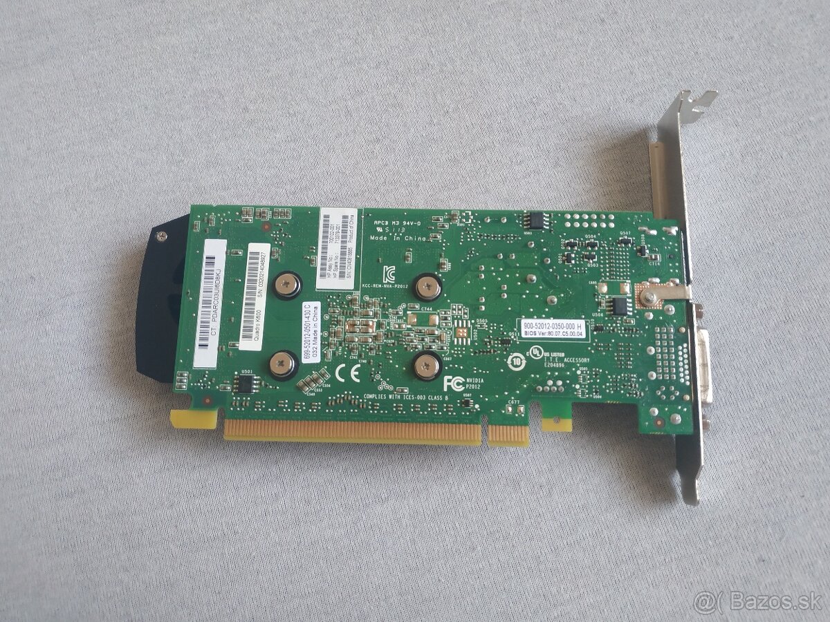 HP NVIDIA Graphics PLUS Quadro K600 Low Profile - 2