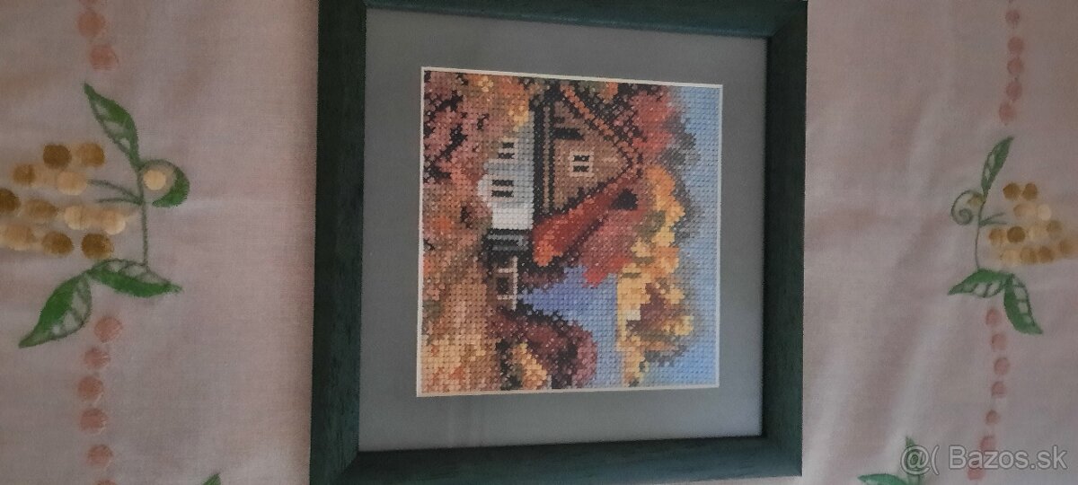 Vyšívané obrázky - 4 ks - 2