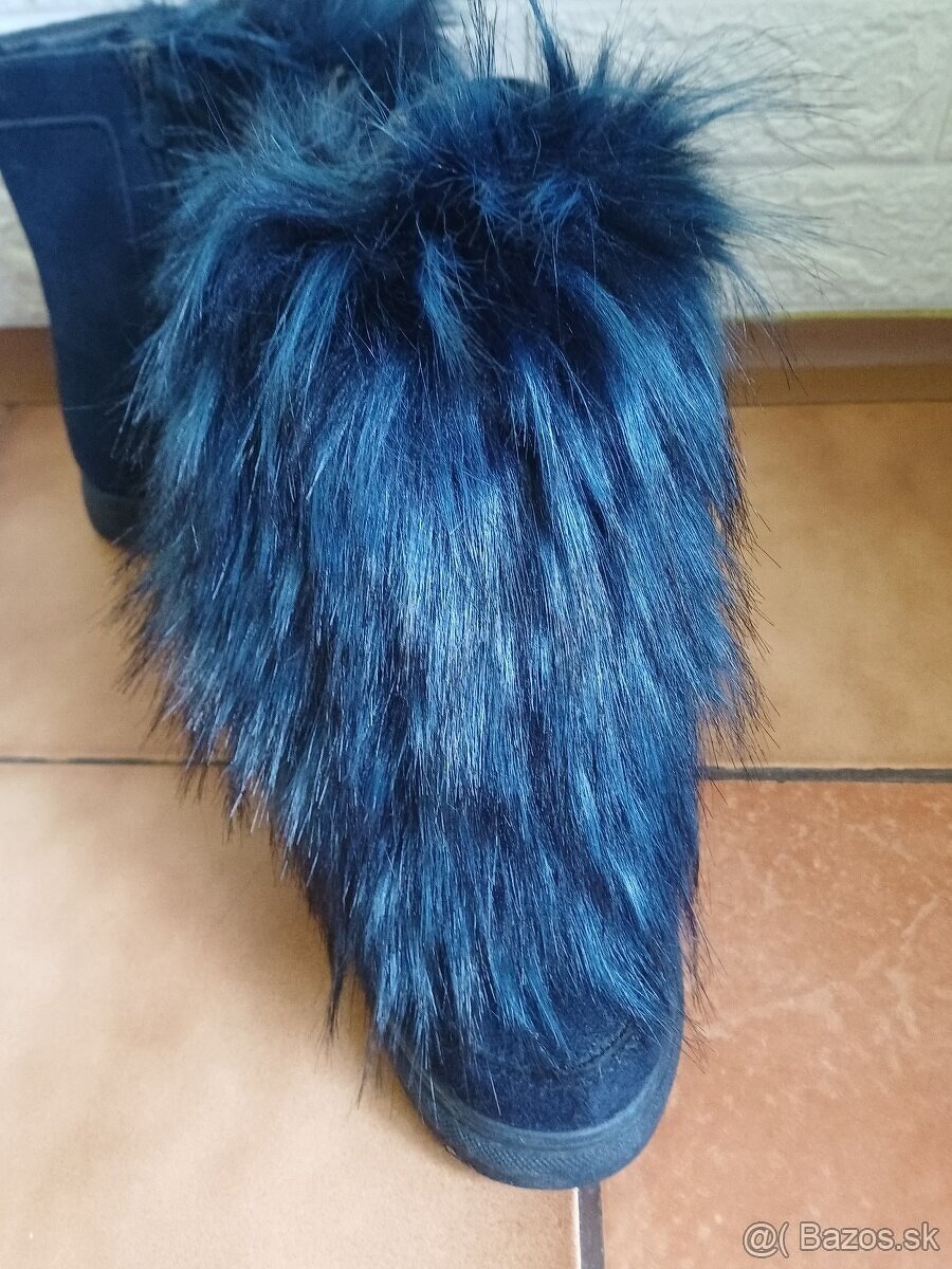 Kožušinové čižmy č.38-NOVÉ - 2