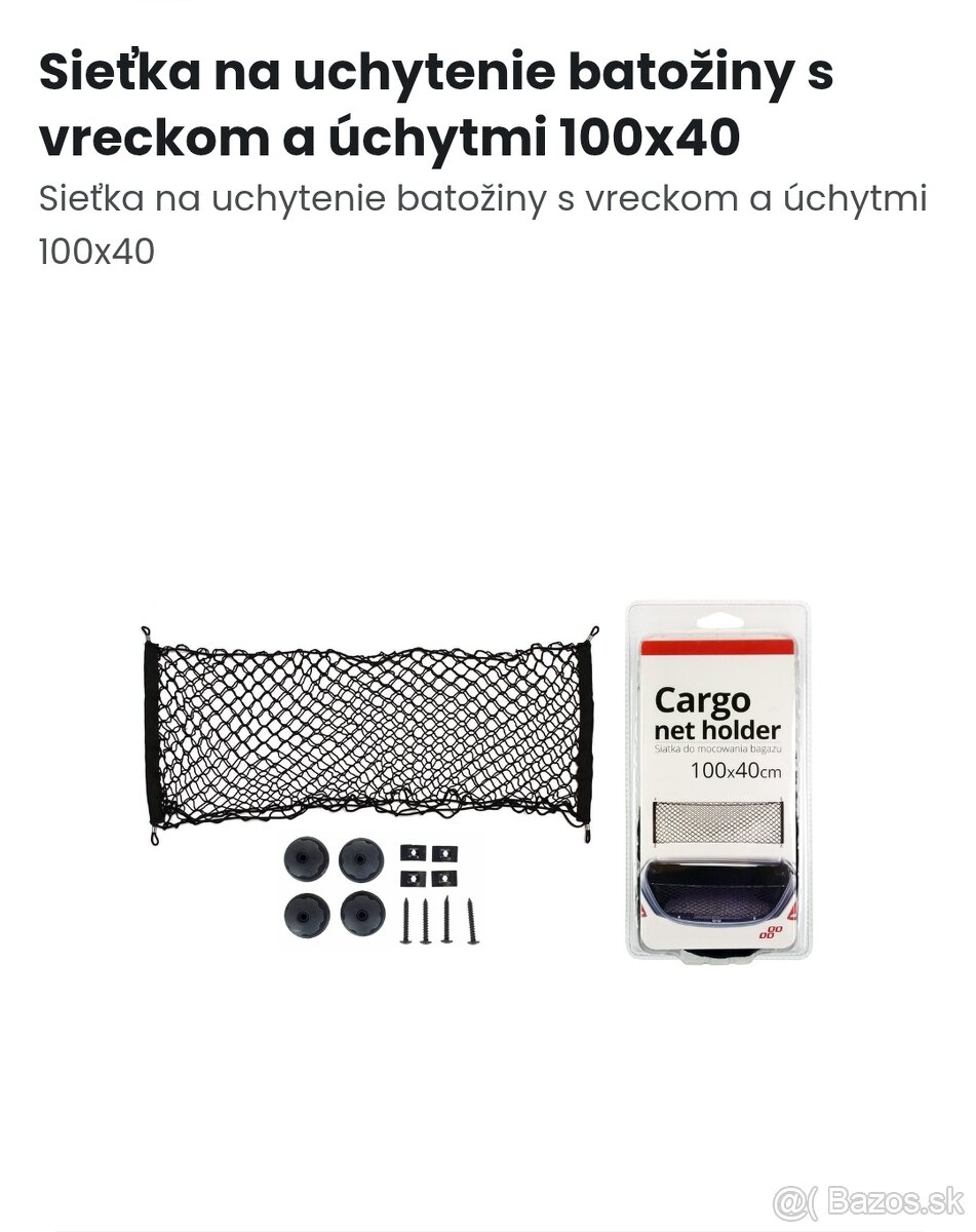 Upevňovacia sieť do auta - 2