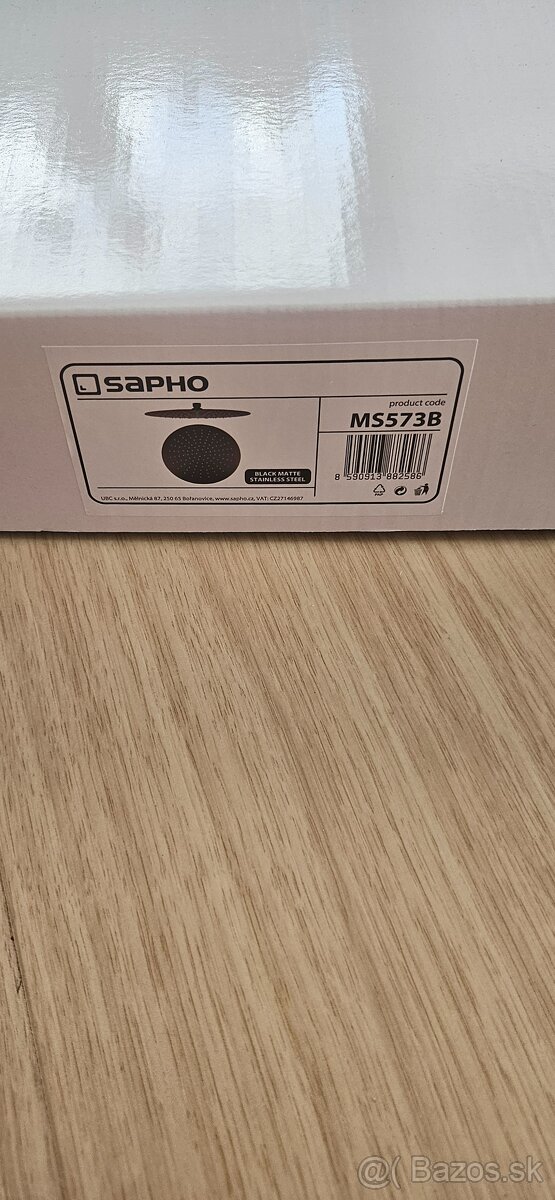 Sapho Slim hlavova sprcha matna čierna - 2