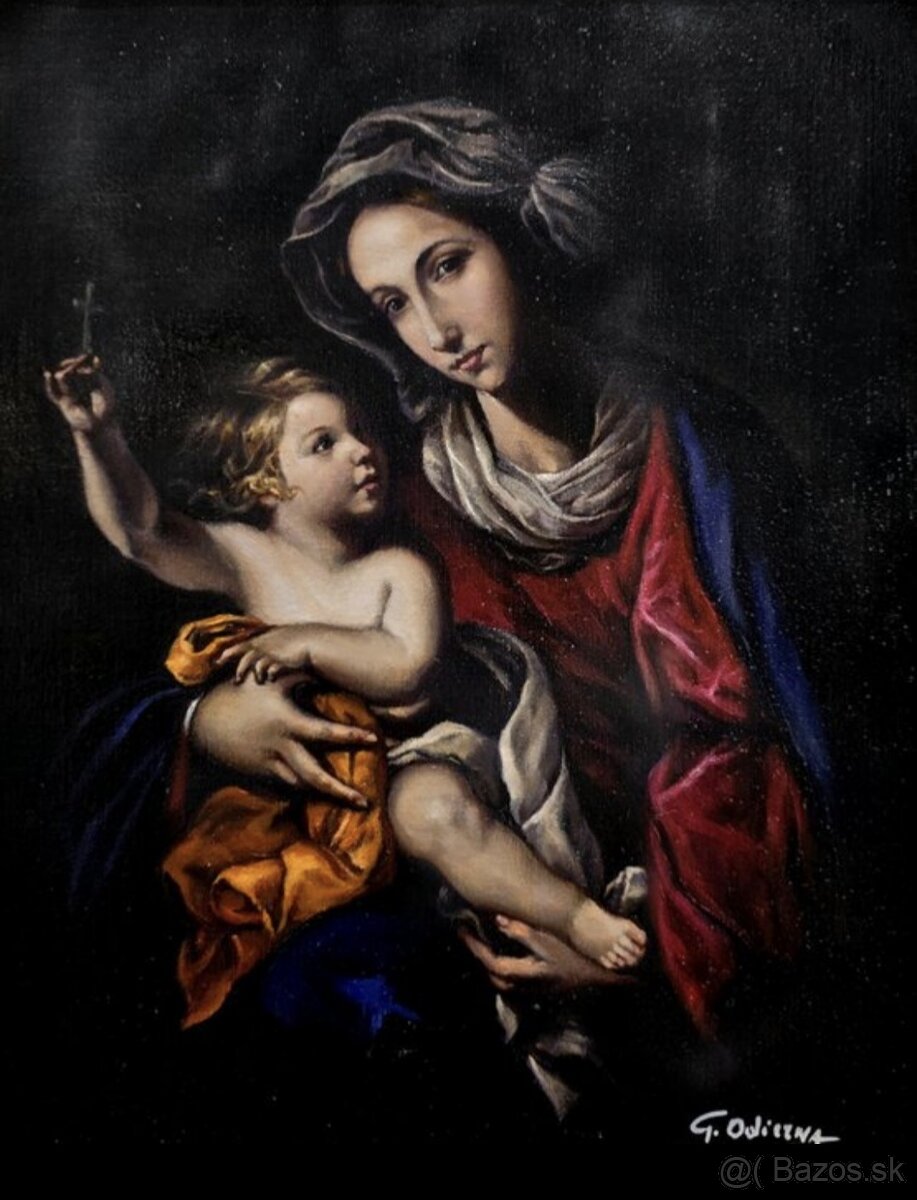 Giuseppe Odierna – Madona s dieťaťom, certifikát - 2