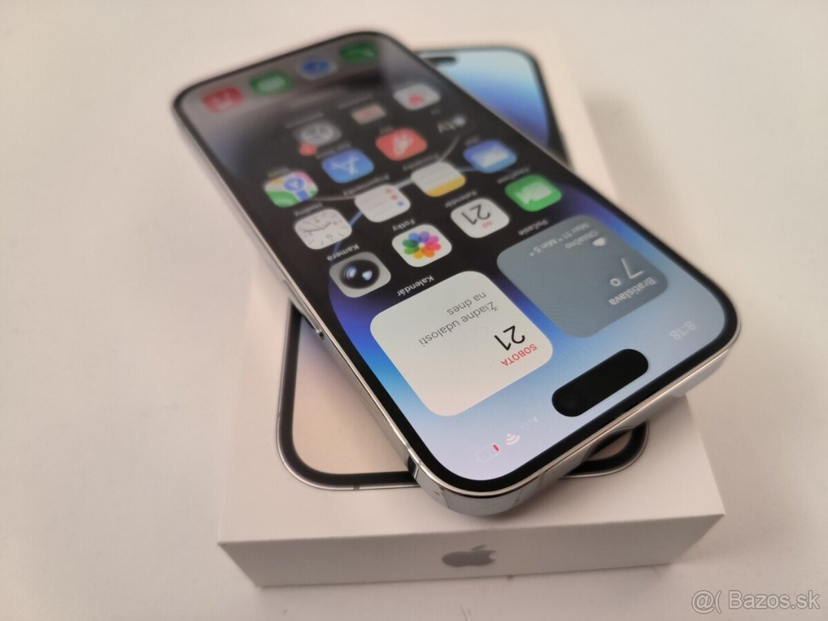 apple iphone 14 PRO 256gb Silver / Batéria 100% - 2