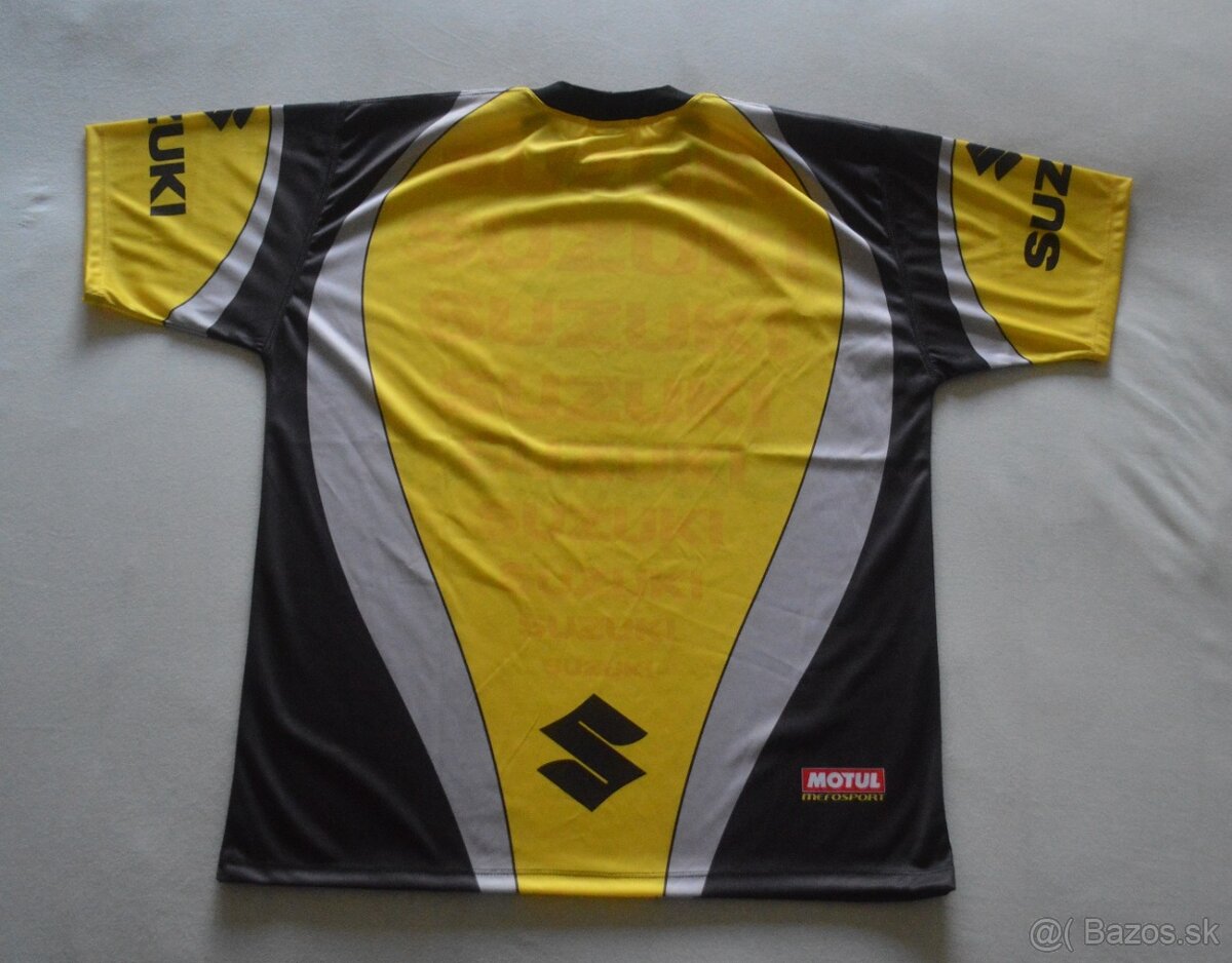 Suzuki kvalitné tričko triko žlte cierne - 2