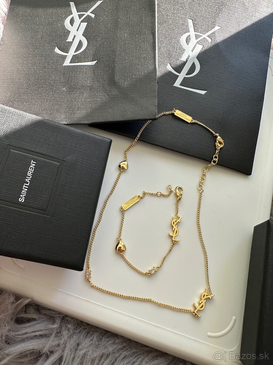 Nová nenosena luxusná sada naramku a nahrdelnika YSL - 2
