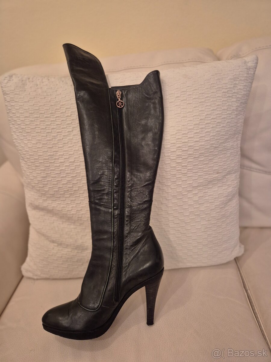 Zelené kožené čižmy - 2