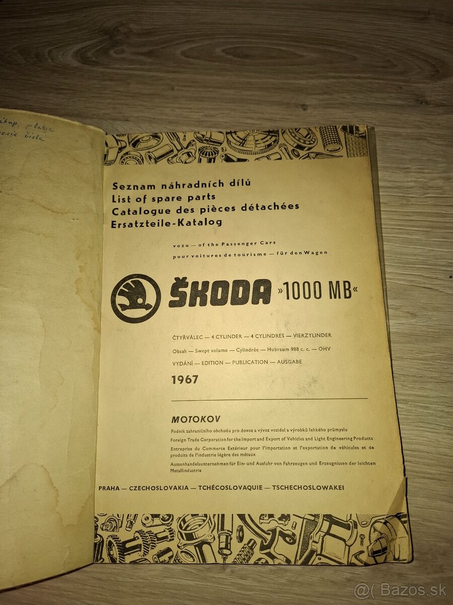 Zoznam náhradných dielov Škoda 1000 - 2