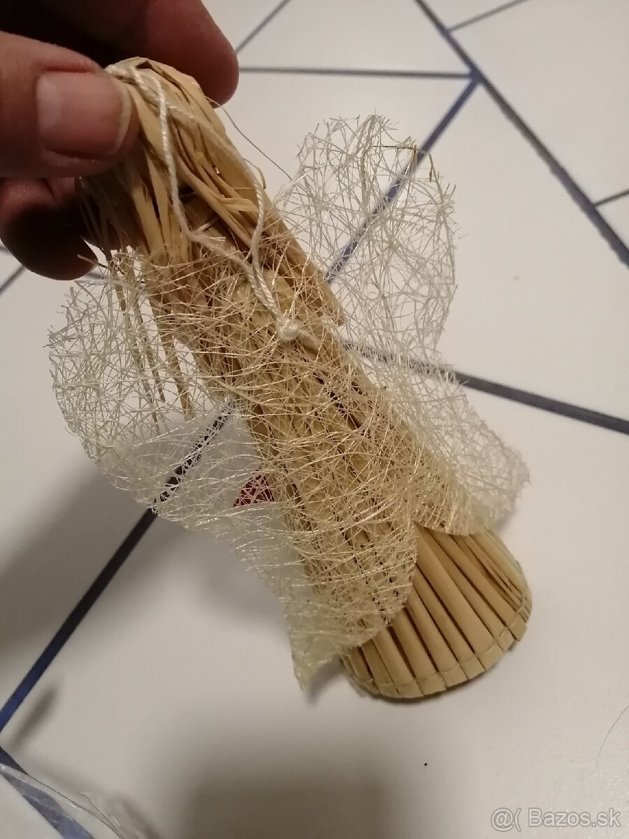 Slameny aniel na vianočné dekoraciu - 2