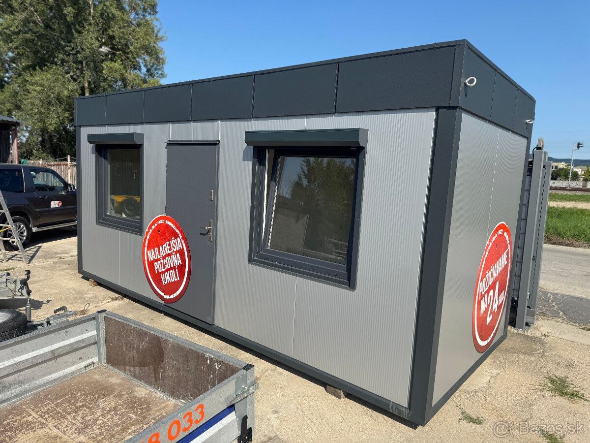 Kancelársky obytny kontajner A15 svetlo šedá - antracit - 2