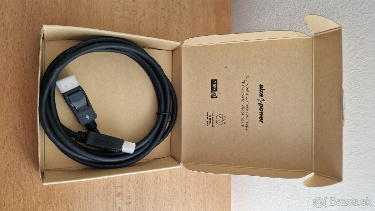 DisplayPort to DisplayPort 2m čierny kábel Alza power - 2
