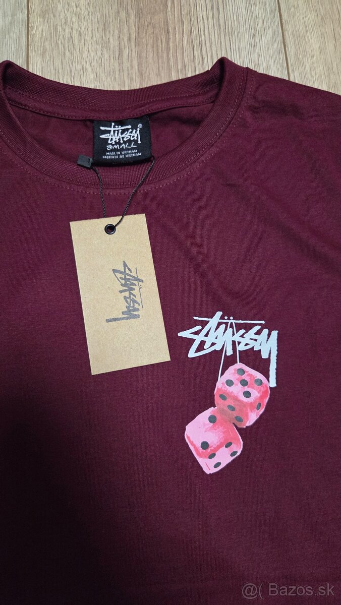 Stüssy Fuzzy Dice Tee burgundy/pink - 2