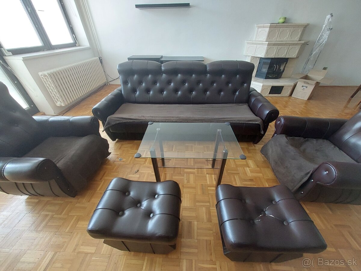 Predám gauč, 2ks kresla, 2ks taburetka, AJ DOVEZIEM - 2