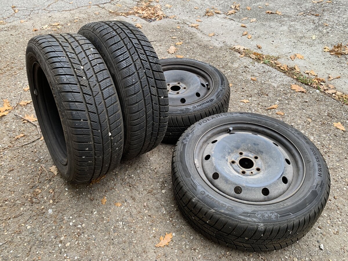 4 ks zimné pneumatiky Barum Polaris 5 na plechových diskoch - 2