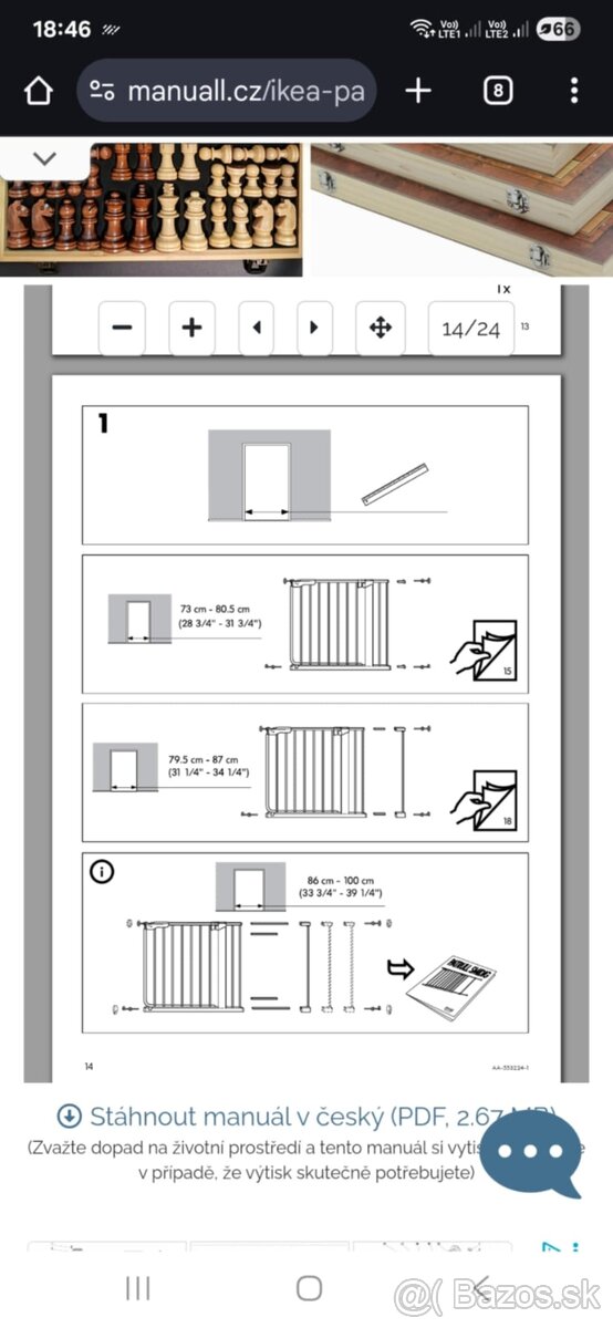Zábrana na schody/ do dverí - 2