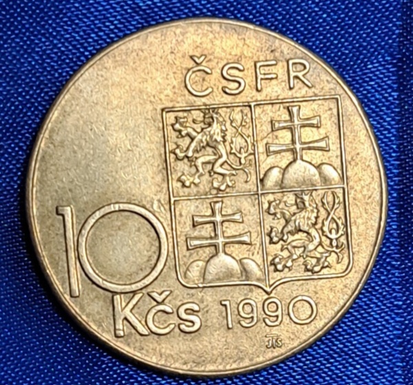 Československo T. G. Masaryk 10 koruna vzácna cenná minca 19 - 2