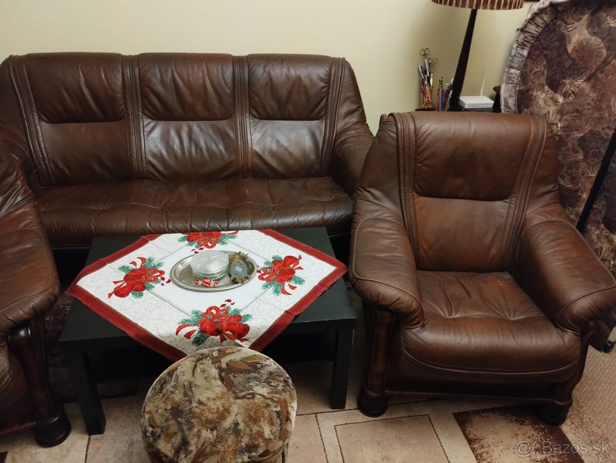 Kožená sedačka. - 2