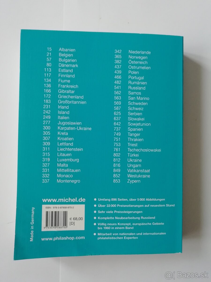 Katalóg Michel Europa celistvosti - 2