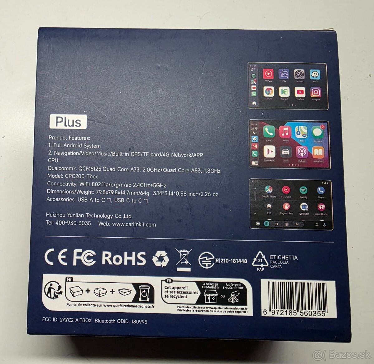 Carlinkit Tbox plus 8/128gb, android auto, apple carplay - 2