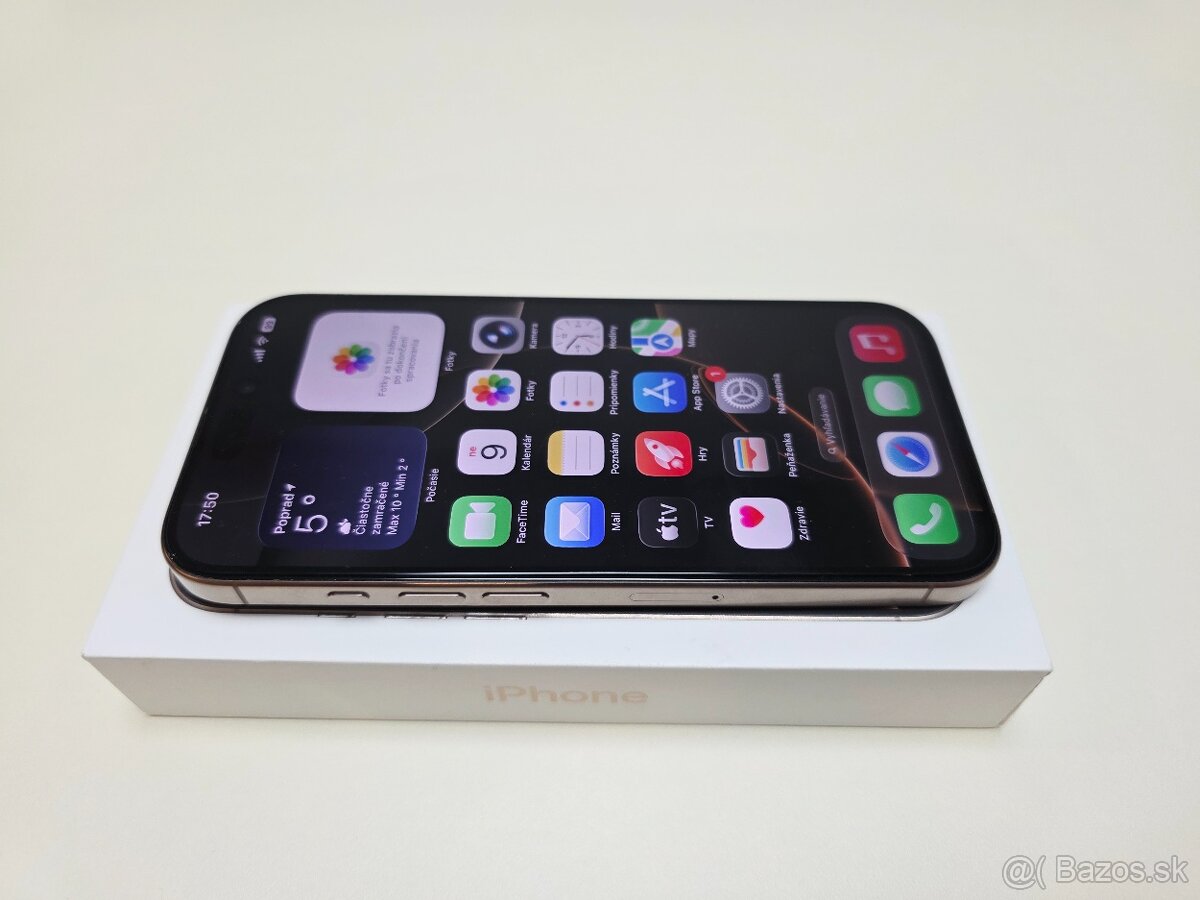 APPLE IPHONE 16 PRO 256GB ,DESERT TITANIUM,BATERKA 99% - 2