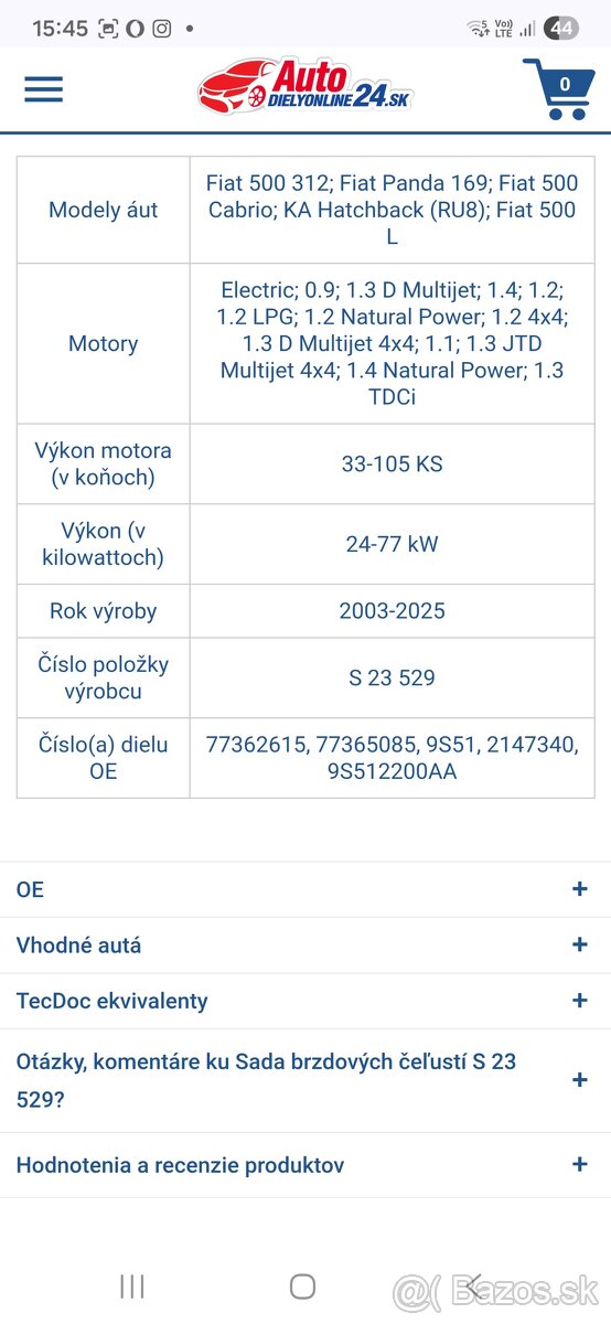 Brzdové celuste - 2