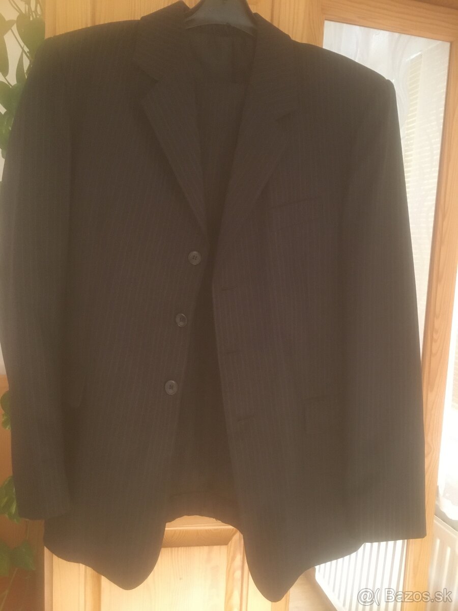 Predám pánsky pásikavý oblek, 50 - 2