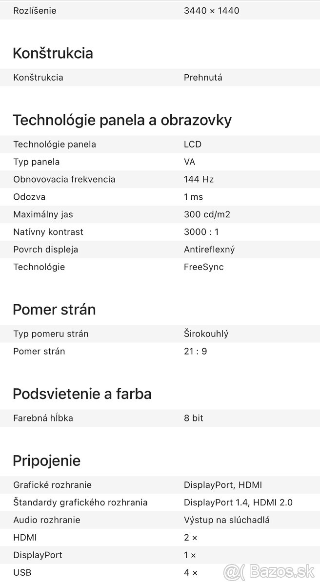 Monitor 34" AOC CU34G2X/BK Gaming - 2