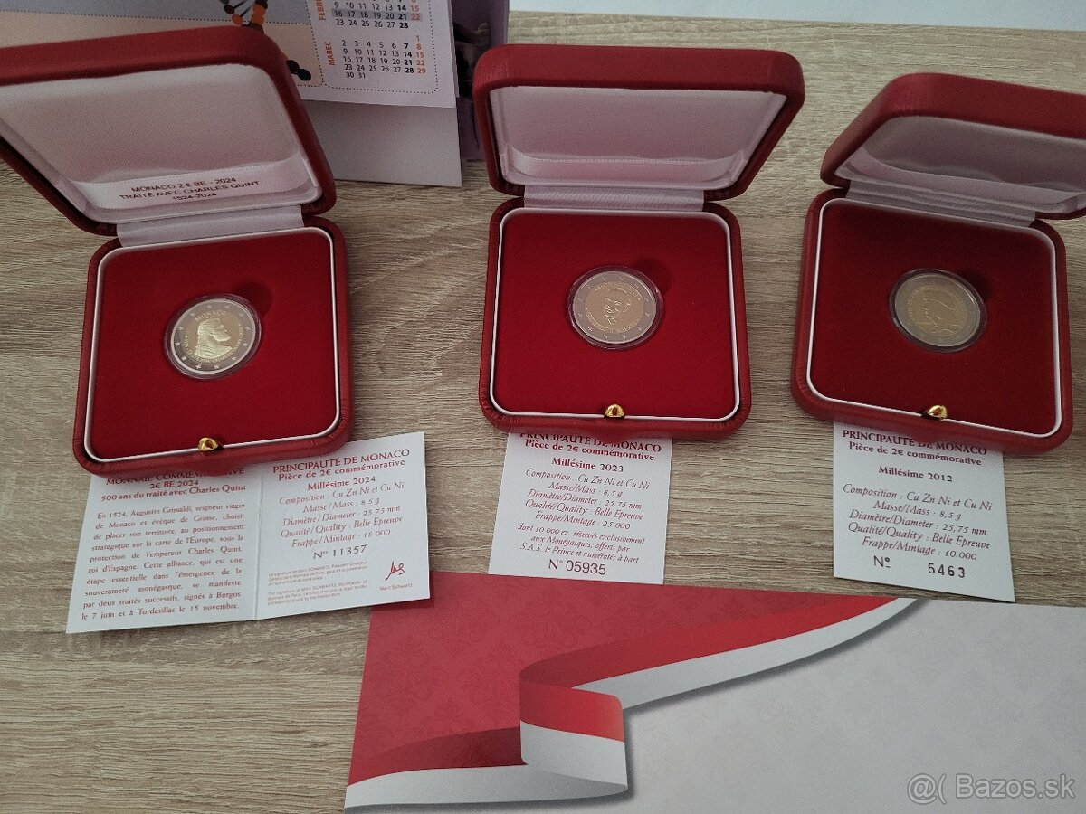 Pamatne 2euro mince monaco - 2