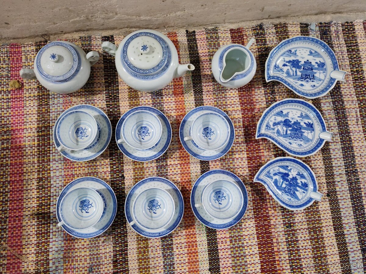 Čínsky ryžový porcelán 18ks - 2
