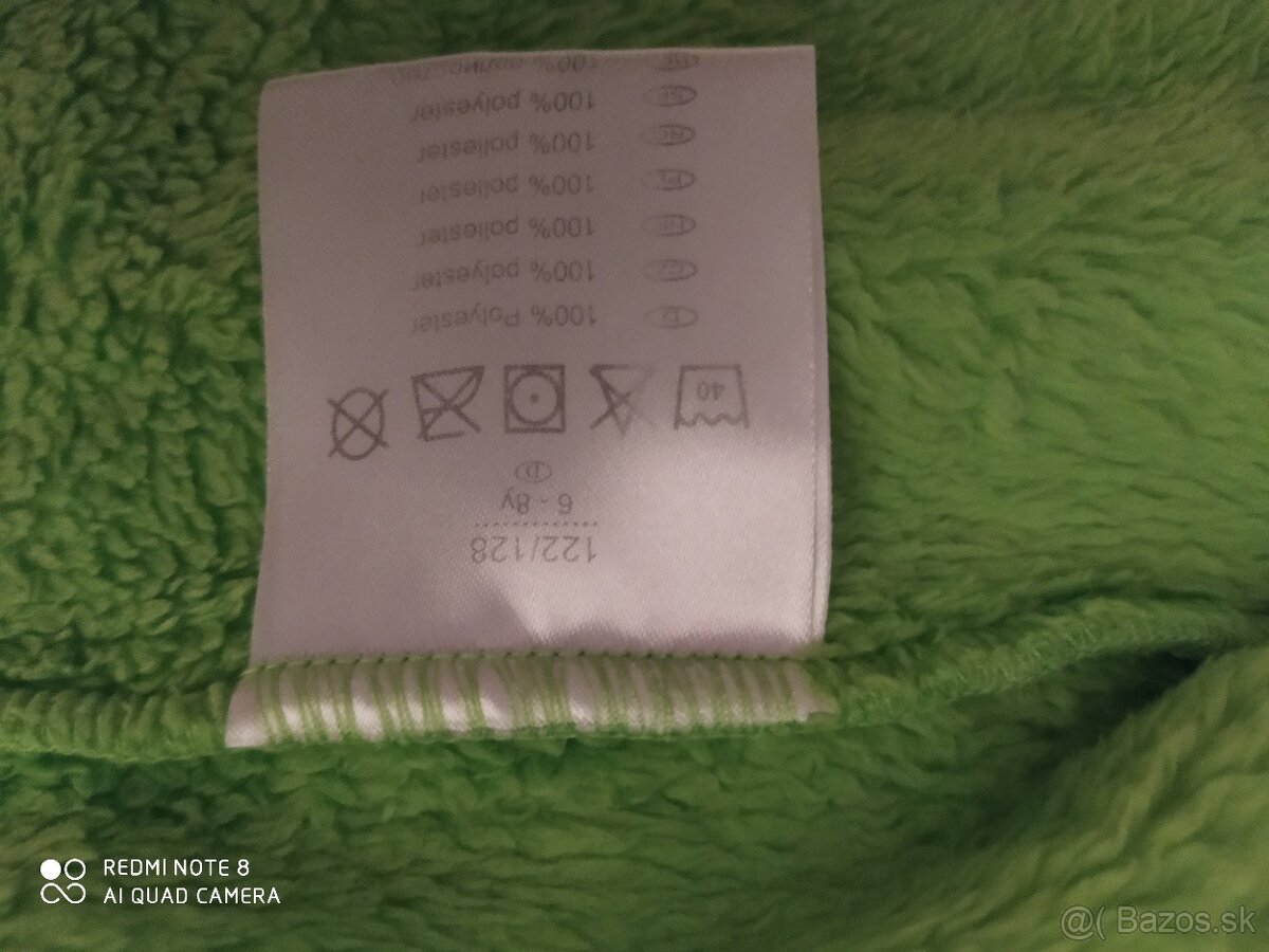 Zelený detský župan - 2