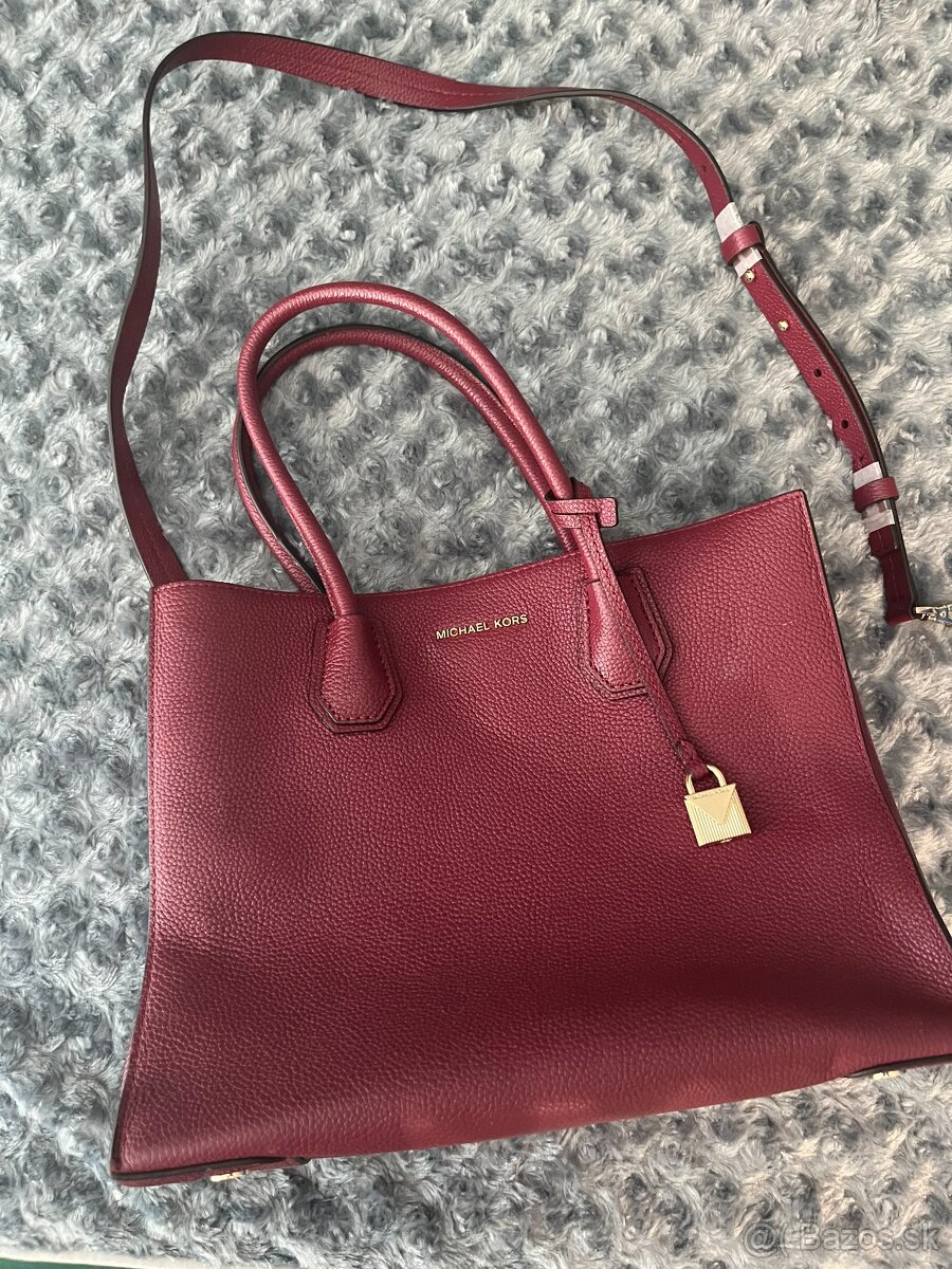 MICHAEL KORS burgundy bordo kabelka - do ruky i na rameno - 2