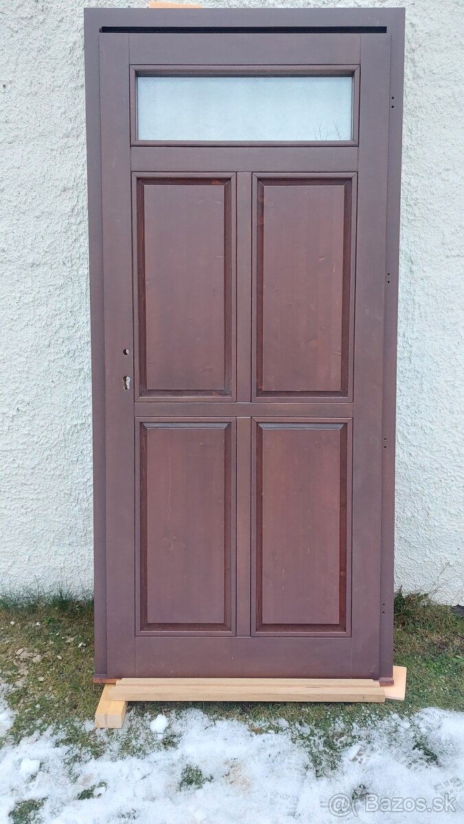 Drevené vchodové dvere 80cm pravé - 2