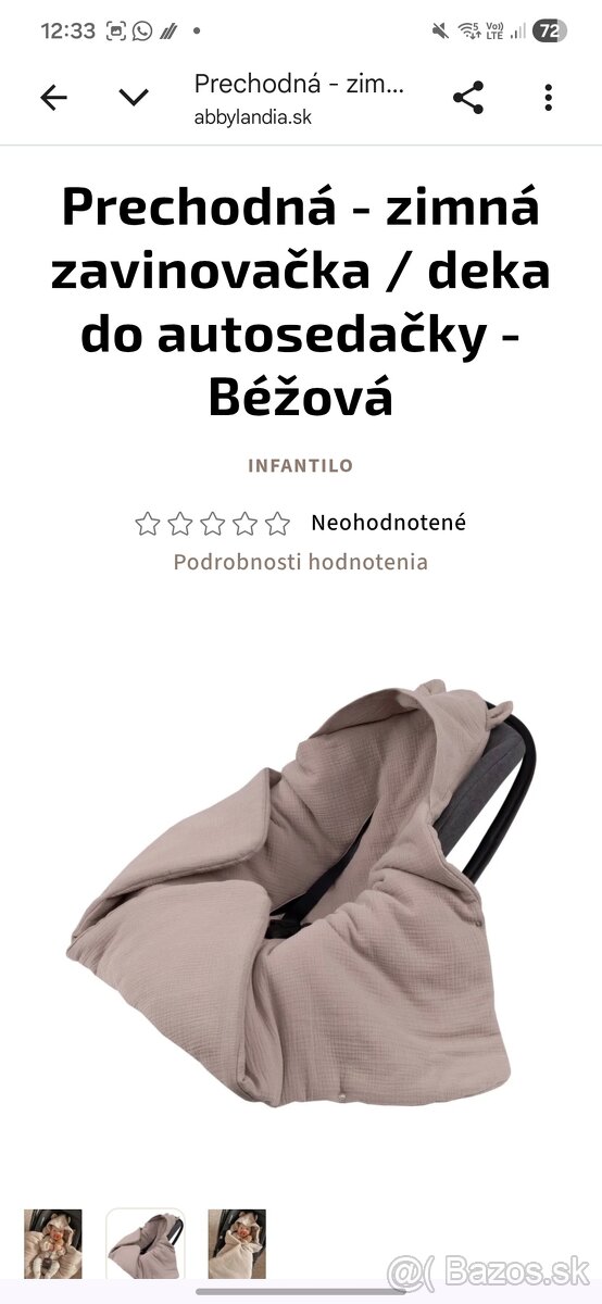 Deka do autosedačky - 2