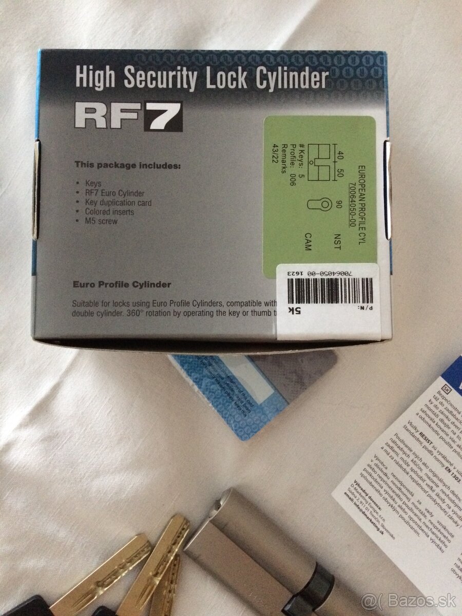 Bezpečnostná vložka zámku Resist RF 7- NOVÝ - 2