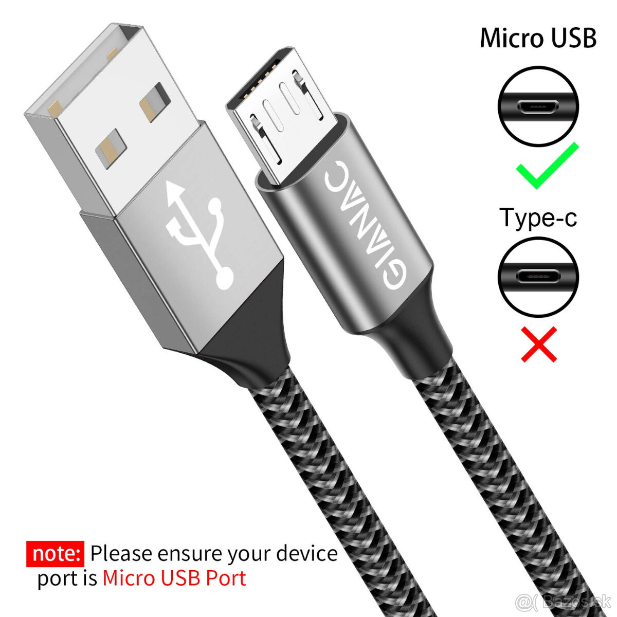 Mikro USB sada káblov 4 ks - 2