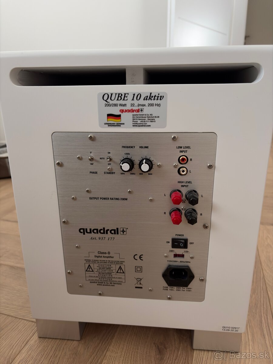 Subwoofer Quadral Qube 10 - 2